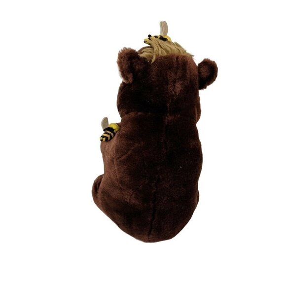 SHALOM TOY CO Plush Stuffed anima  Teddy Bear with honey pot and bees 12 inch - Picture 5 of 9